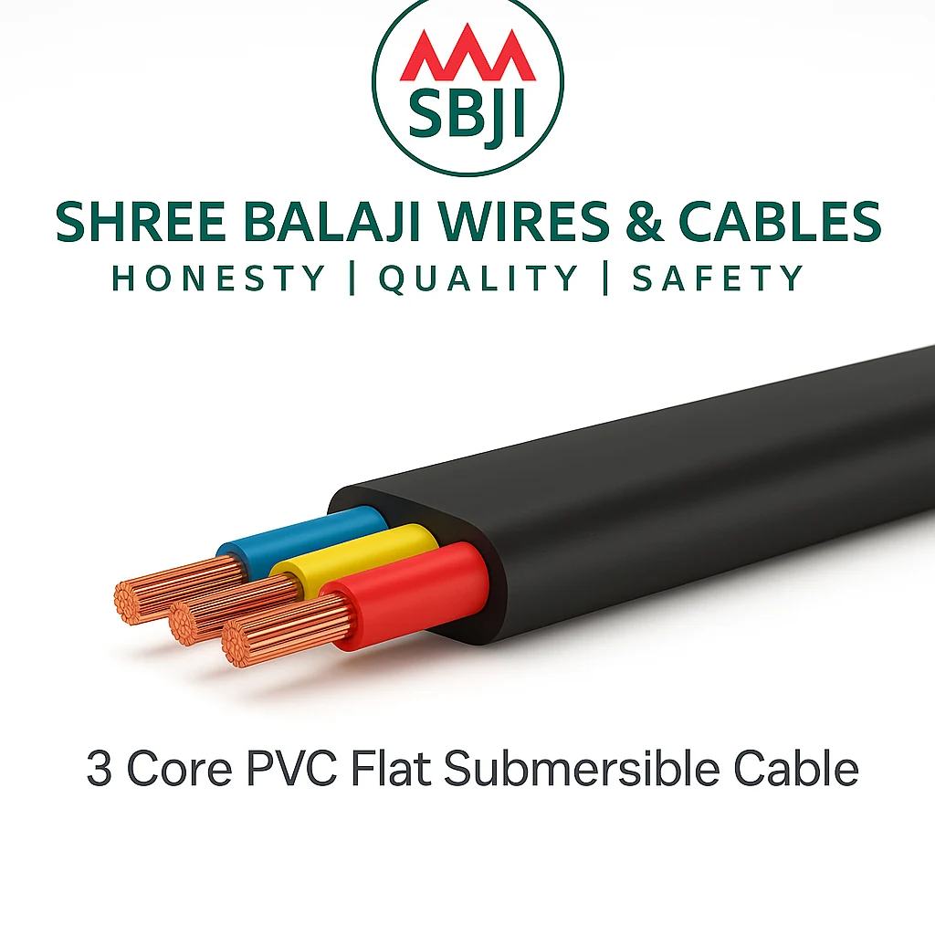 3 Core PVC Flat Submersible Cable
